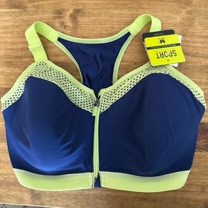 Wacoal High Impact Zipper Front Underwire Sports Bra New With Tags size US 34G